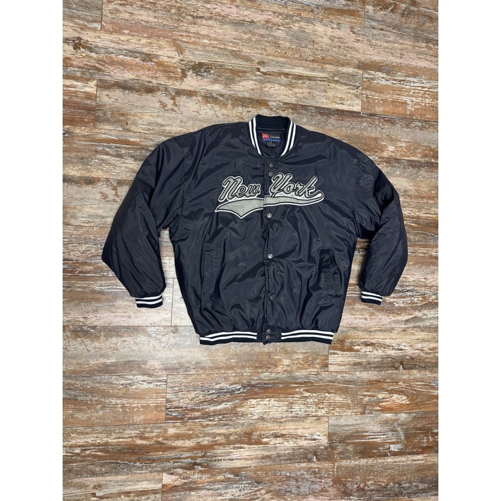 Mens Vintage Jon Lauren New York Varsity Style Jacket Size 2XL Snap Up 90's